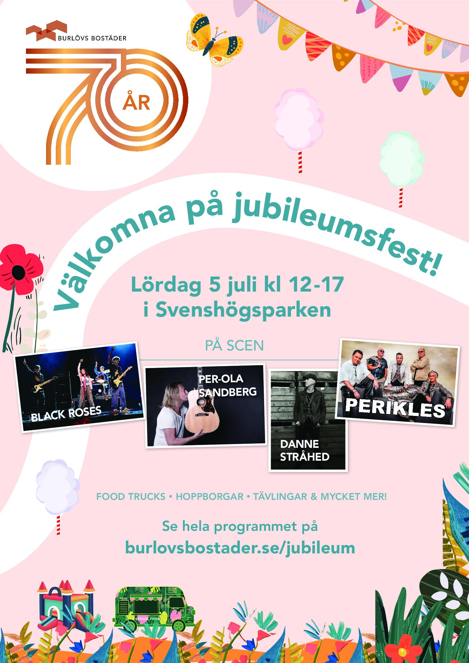 Jubileumsfest lördag den 5 juli